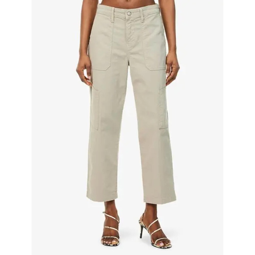 Good American NWT Cargo Cropped Cotton-Twill Trousers - Size 18 Plus - MSRP $159